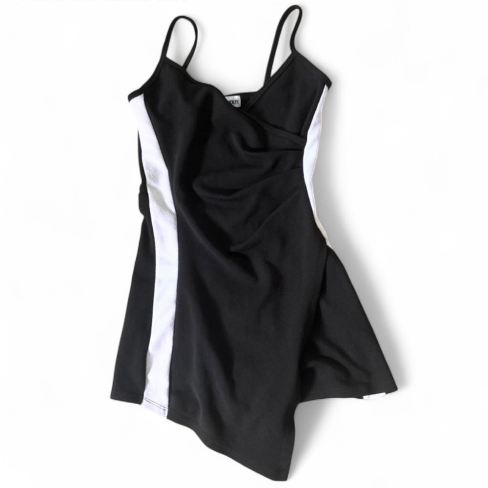 Black and White Asymmetrical Romper